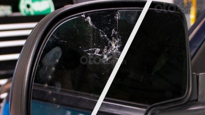 Gương bị trầy xước hoặc sứt mẻ khiến hình ảnh có vẻ bị méo